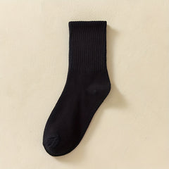 Comfy Ribbed Sport Socks Breathable Mid Tube Women's Stockings