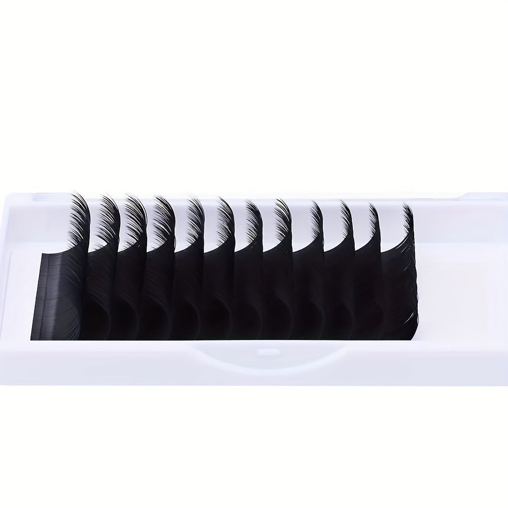 10-16mm D Curling Silk Eyelash Extension Individual Lash 0.07 D Mix