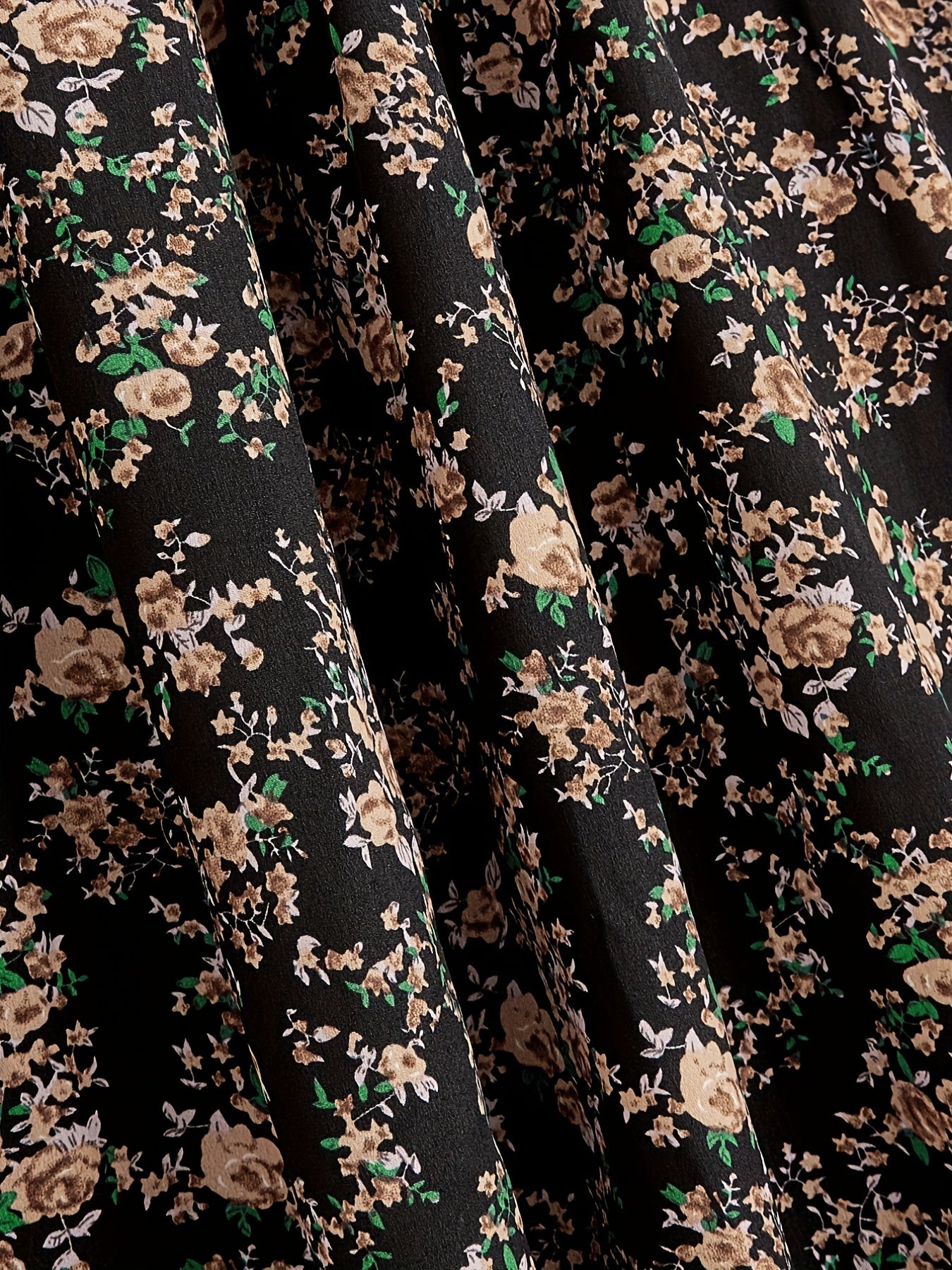 Floral Print Shirred Tank Dress for Women