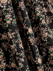 Floral Print Shirred Tank Dress for Women