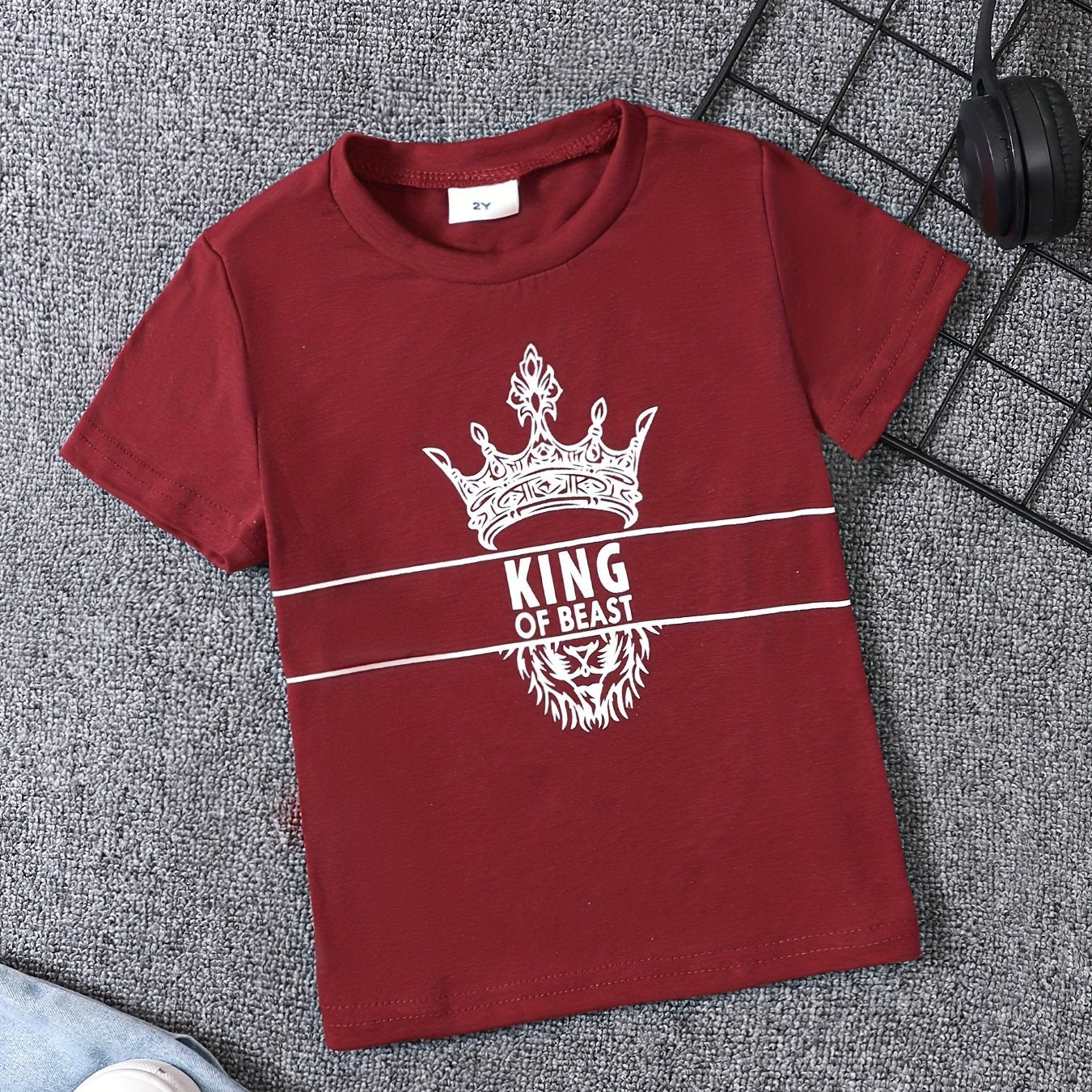 Cute Lion Head Printed Baby T-shirt