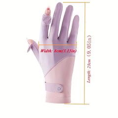 Breathable Ice Silk Gloves Short Touchscreen Cycling Gloves