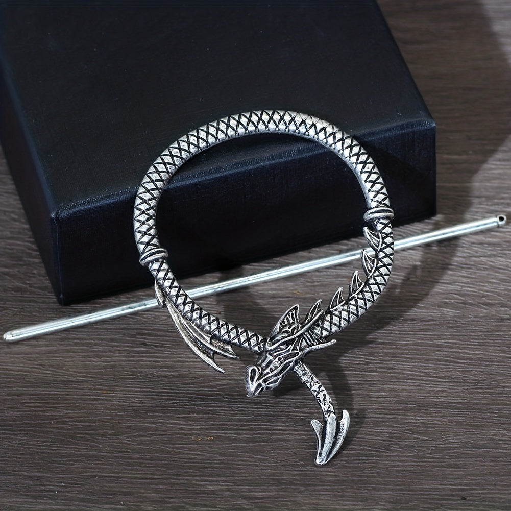 Vintage Witch Pagan Hairpin Dragon Crescent Moon Hairpin Magic Occult Hair Stick