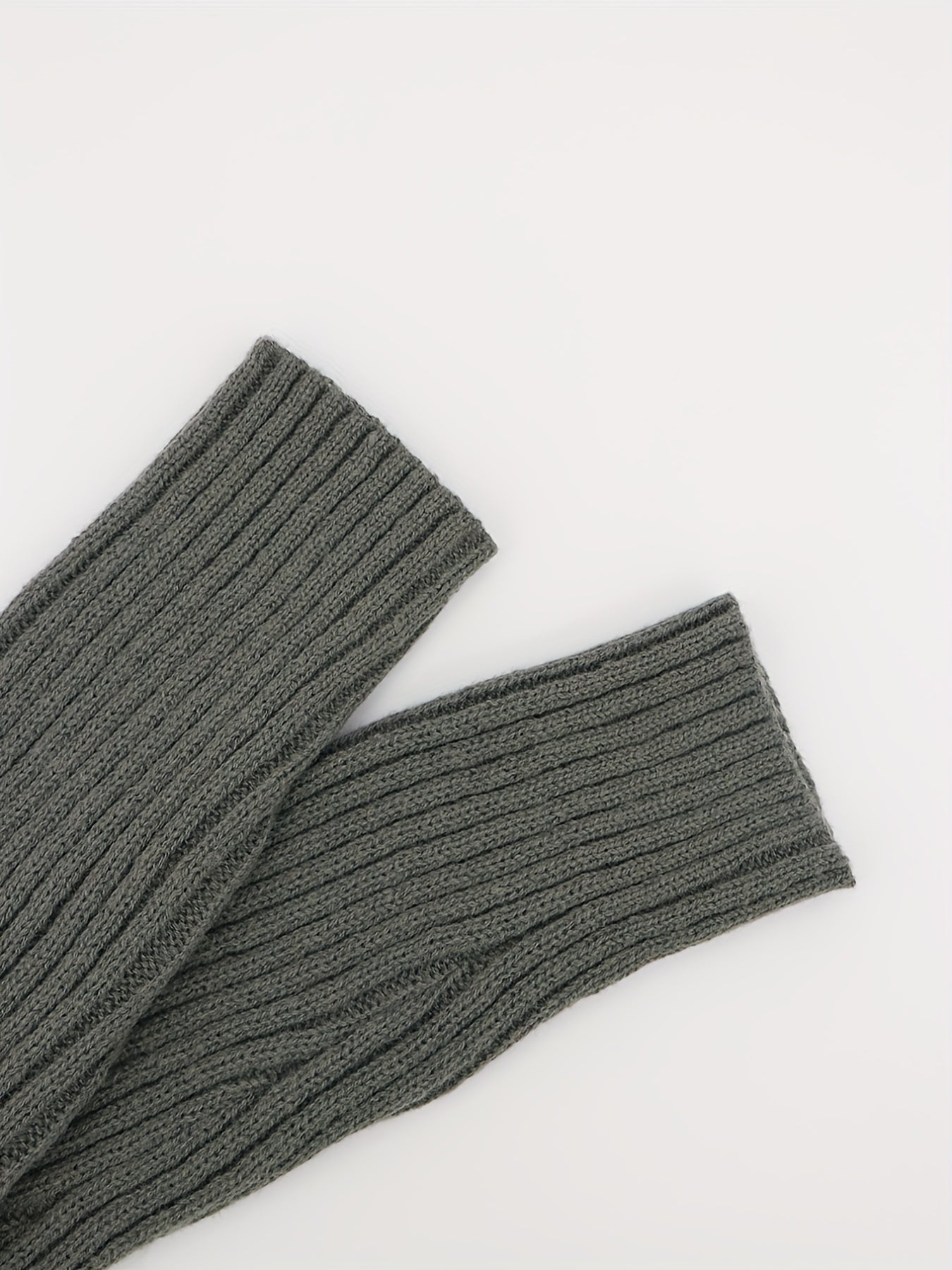 Solid Ribbed Long Sleeve Hooded Knit Top