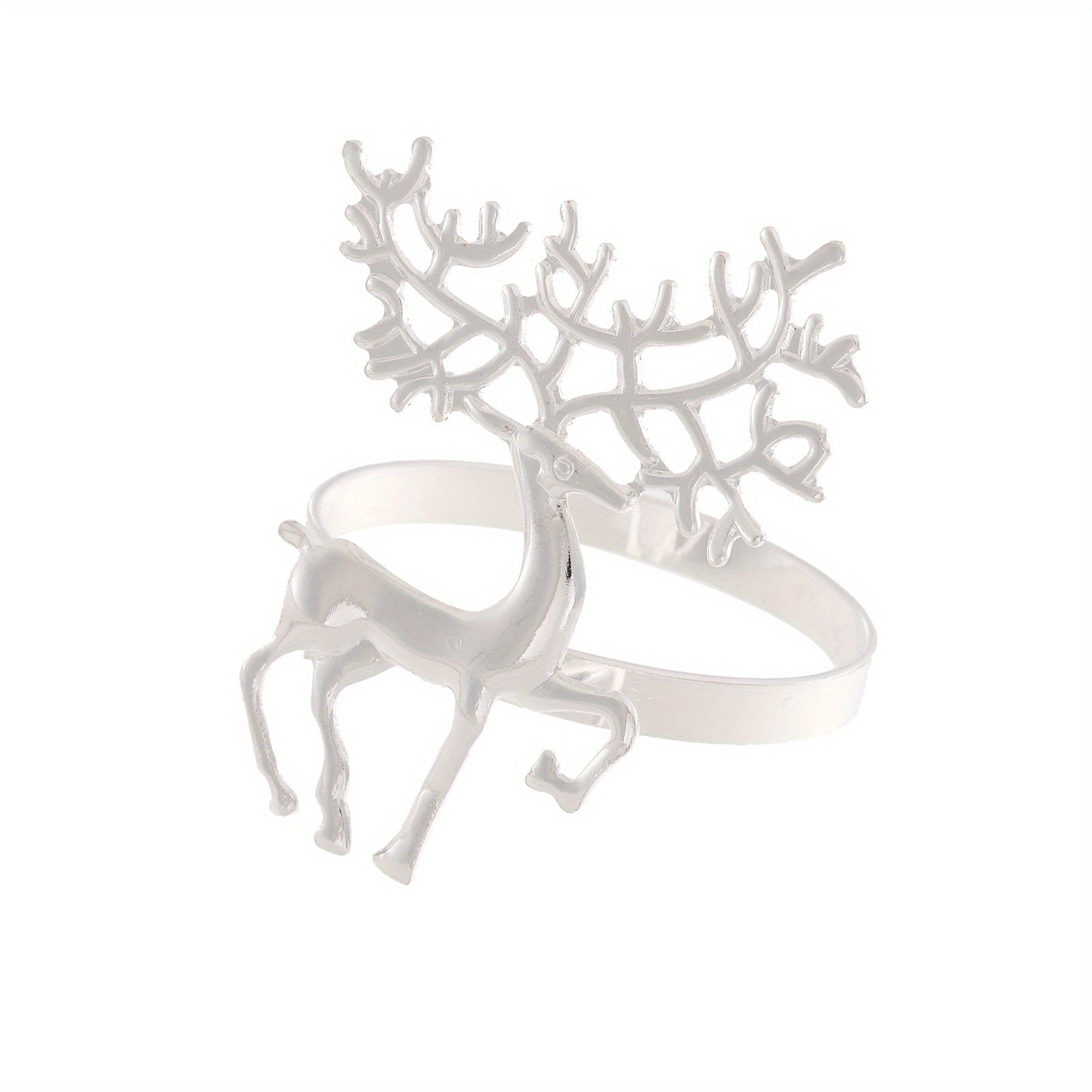 6pcs Christmas Napkin Ring Deer Napkin Holder Cloth Ring Wedding Ornamen