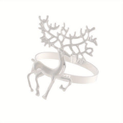 6pcs Christmas Napkin Ring Deer Napkin Holder Cloth Ring Wedding Ornamen