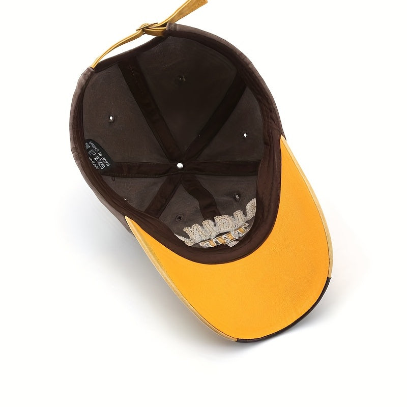 Retro Washed Cloth Letter Embroidery Baseball Cap for Men