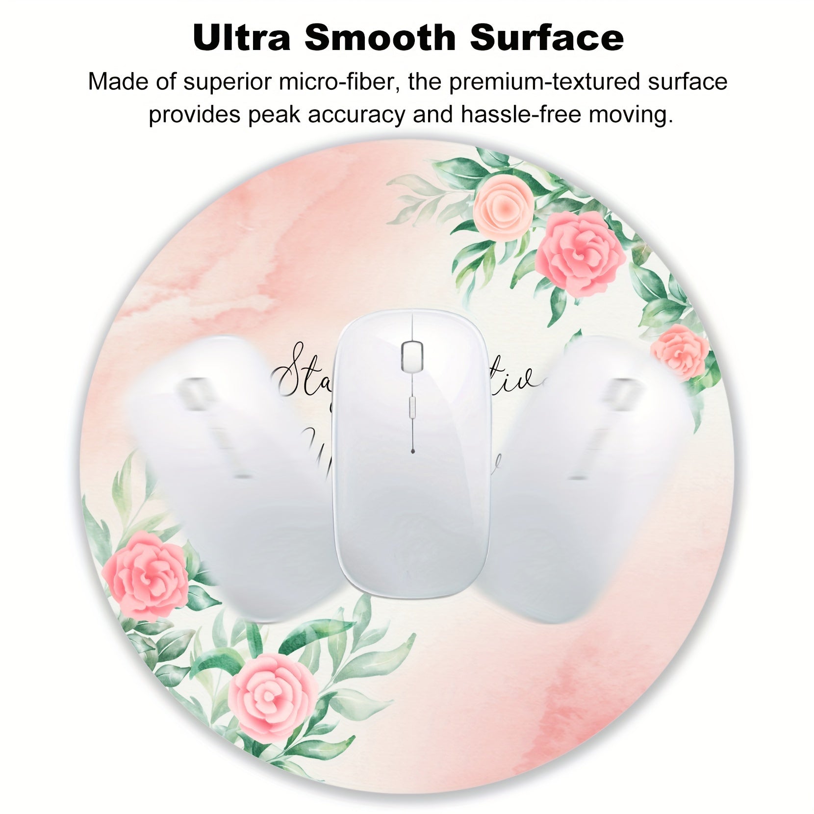 Flower Pattern Gaming Mouse Pad Abstract Large Mouse Mat