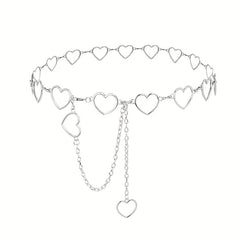 Boho Heart Hollow Waist Chain Tassel Dress Chain Women Adjustable Body Belts
