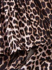 Girls 2pcs Leopard Print Long Sleeve Top & Pants Set Ruffle Casual Kids Clothes