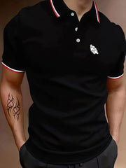Car Racing Print Men's Golf Short Sleeve Shirt