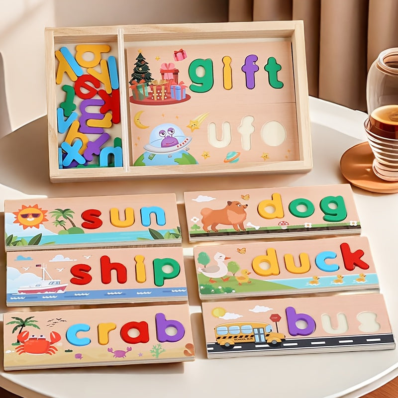 Educational Alphabet Puzzle 26pcs Numbers Word Building Teaching Toy