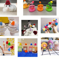 Hamster Woolen Hat With Rope - Random Color