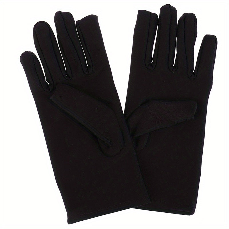 Satin Short Gloves Silky Solid Gloves For Formal Dance Prom Costume