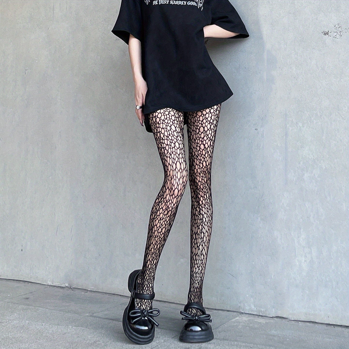 High Waist Fishnet Tights Hollow Out Mesh Pantyhose