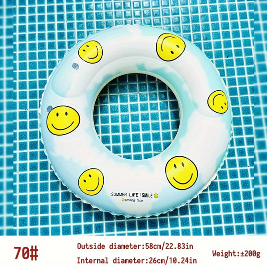 Smiling Face Swimming Ring Float Pool Party Toy