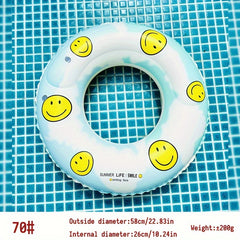 Smiling Face Swimming Ring Float Pool Party Toy