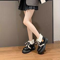 Chunky Snow Boots Non Slip Thickened Medium Tube Thick Bottom Boots Women's Foot