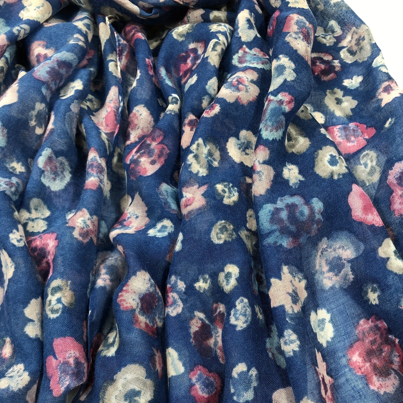 Flower Print Scarf Shawl Lightweight Casual Head Wraps Hijab Women Turban