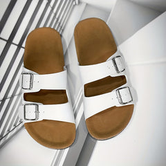 Men's Buckle Slide Sandals Non Slip Casual Open Toe Outdoor Beach Shoes