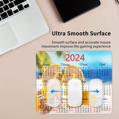 Calendar Mouse Pad with Stitched Edge Non Slip Base