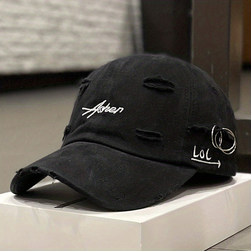 Vintage Ripped Baseball Cap Distressed Dad Hats Unisex Hip Hop Sun Hats