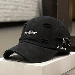 Vintage Ripped Baseball Cap Distressed Dad Hats Unisex Hip Hop Sun Hats