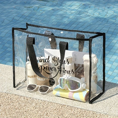 Large Capacity Transparent Swimming Bag PVC Hand Cosmetic Storage Tote