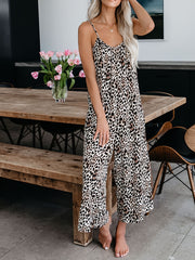 Tie Dye Wide Leg Cami Jumpsuit Boho Sleeveless Jumpsuit