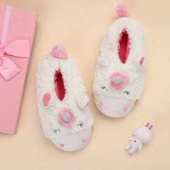 Unicorn Furry House Shoes Girls Non Slip Warm Soft Bottom Walking Shoes