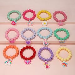 12pcs Girls Unicorn Alpaca Butterfly Crown Bracelet Set