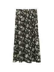 High Waist Floral Print Midi Skirt Y2K Summer Women's Clothing