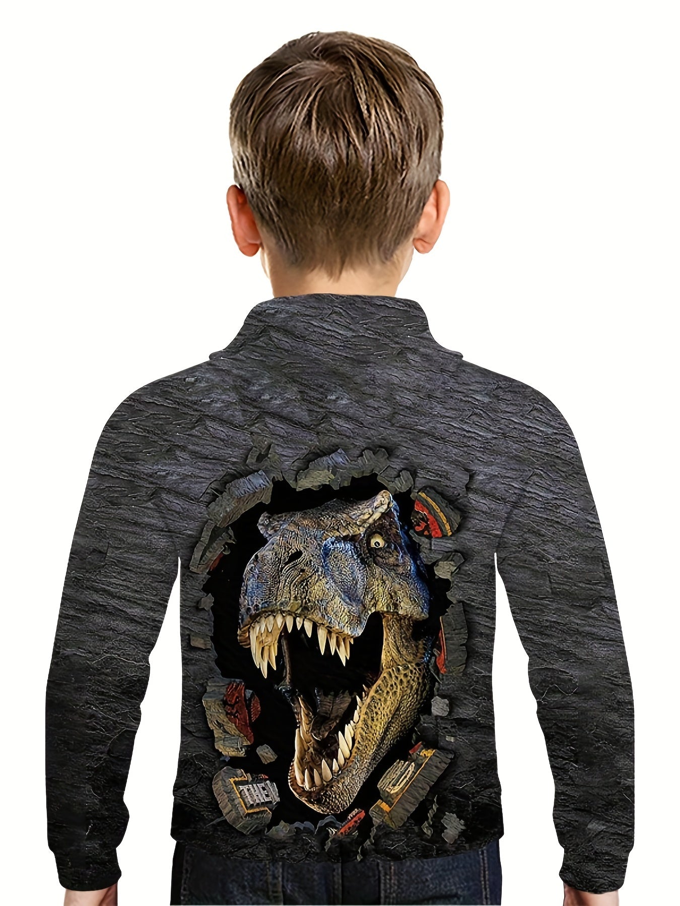 Kids Dinosaur Tyrannosaurus Hoodie 3D Print Sweatshirt Hip Hop Street Style