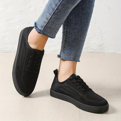 Women's Lace up Mesh Sneakers Lightweight Low Sports Shoes