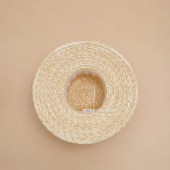 Khaki Wide Brim Straw Sun Hat for Women