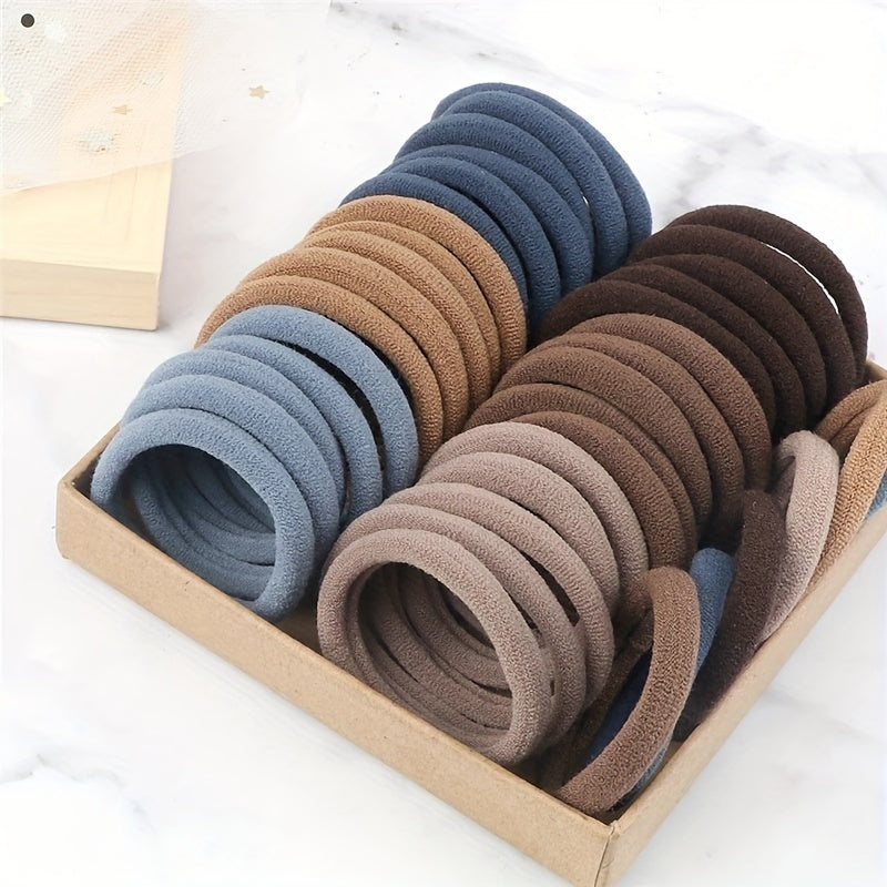 60pcs Elastic Rubber Band Hair Accessories For Women Girls