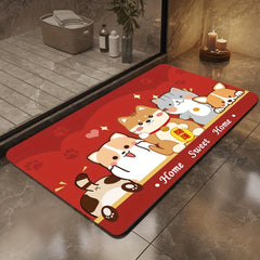 Absorbent Floor Mat Quick Drying Cat Bath Mat