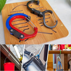 Portable D-Shaped Carabiner for Outdoor Activities