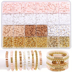 Boho Clay Beads Bracelet Kit Friendship Bracelet Making Kit For Women
