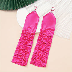 Long Satin Pleated Mittens for Wedding Bridal Accessories
