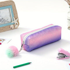 Rainbow Glitter Pencil Case Portable Travel Cosmetics Bag