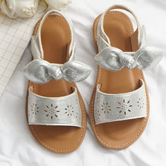 Bowknot Open Toe Sandals For Girls Lightweight Breathable Sandals