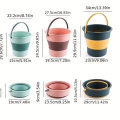 Portable Folding Bucket for Car Wash Fishing Laundry Convenient Space Saving