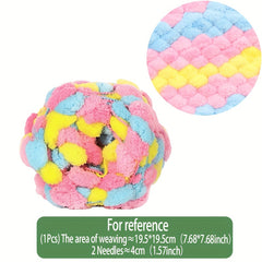 Colorful Thick Ball Yarn Rainbow Pom Yarn for Knitting Crochet