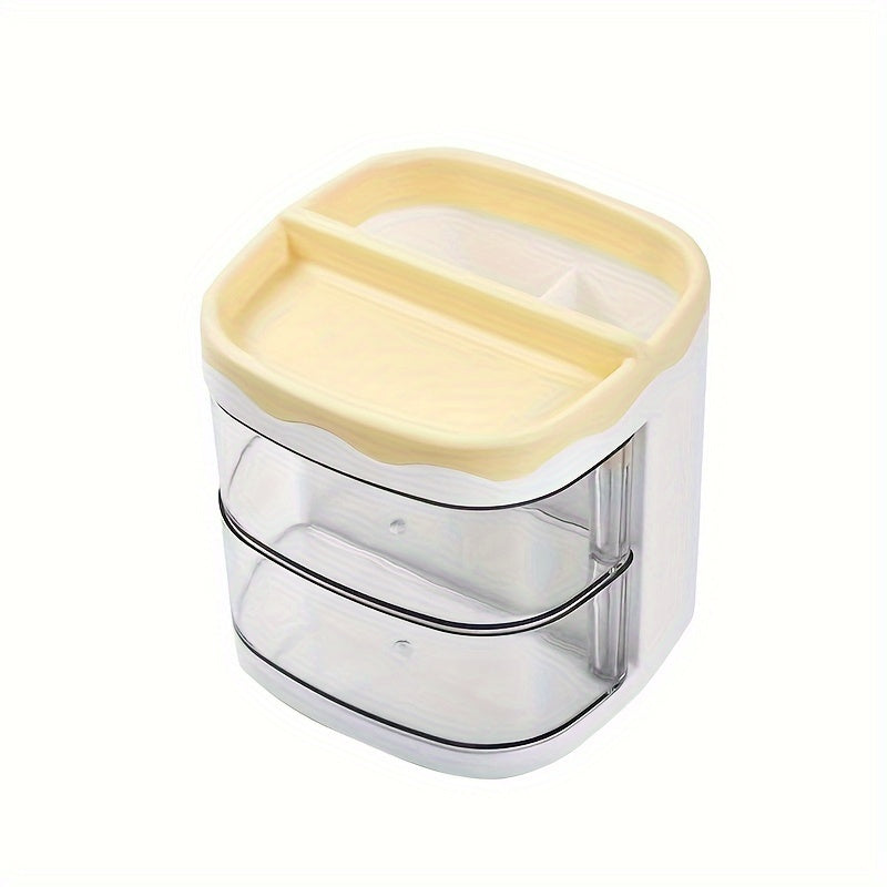 Desktop Storage Box Organizer with Pen Holder Drawer Office Desk Organizer