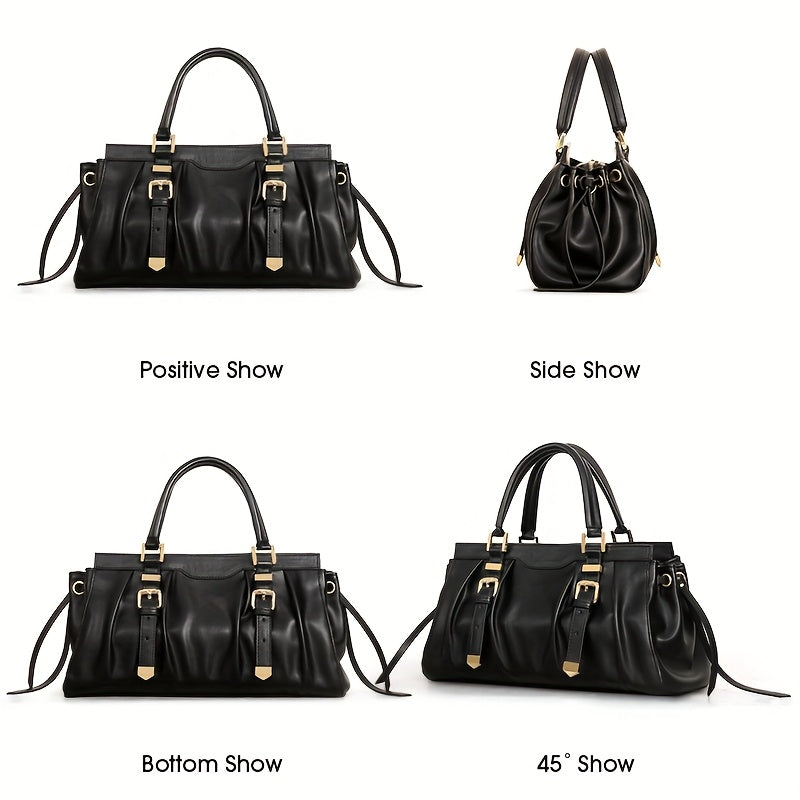 Cobbler Women's Tote Bag with Golden Tone Hardware