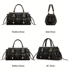 Cobbler Women's Tote Bag with Golden Tone Hardware