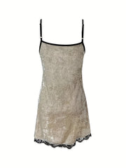 V Neck Velvet Slip Lounge Dress Women's Loungewear