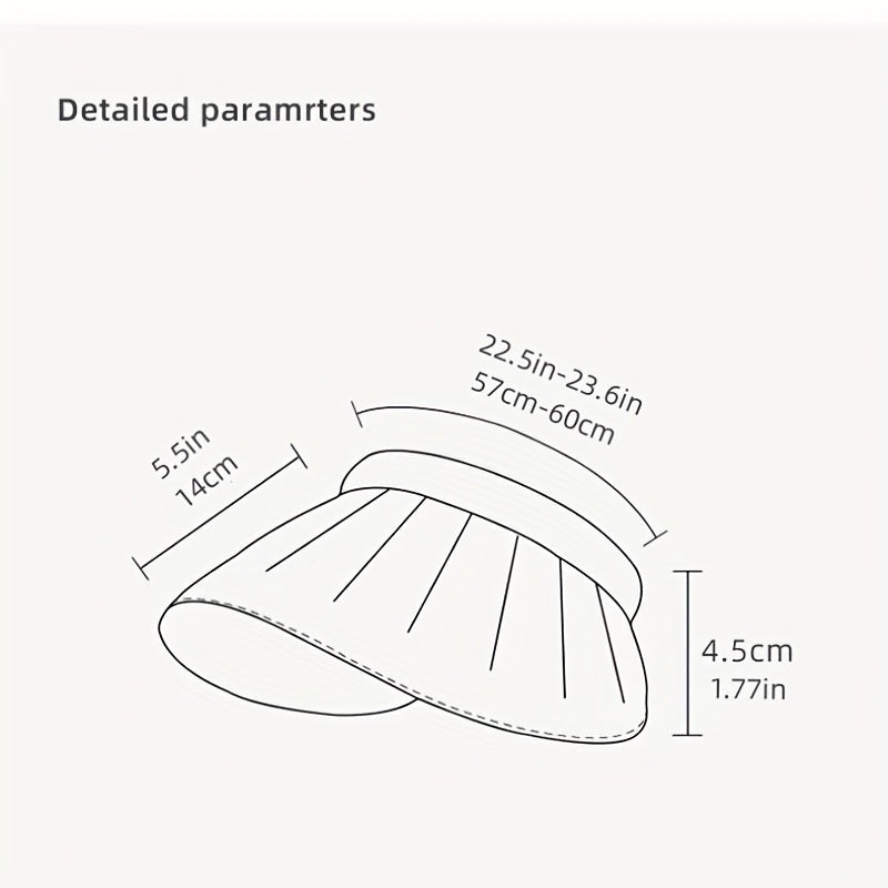 Foldable Shell Visor Hat UV Protection Wide Brim Sun Hat