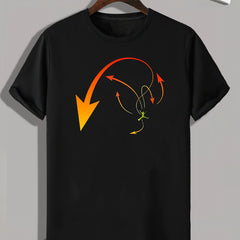 Arrows Print Men's Graphic T-shirt for Summer